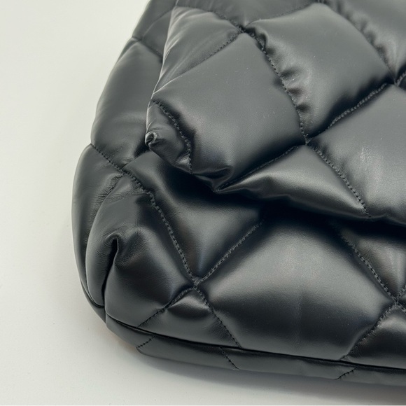 (SOLD) Balenciaga Nappa Calfskin Quilted Touch Black B Clutch Bag - Picture 6 of 15